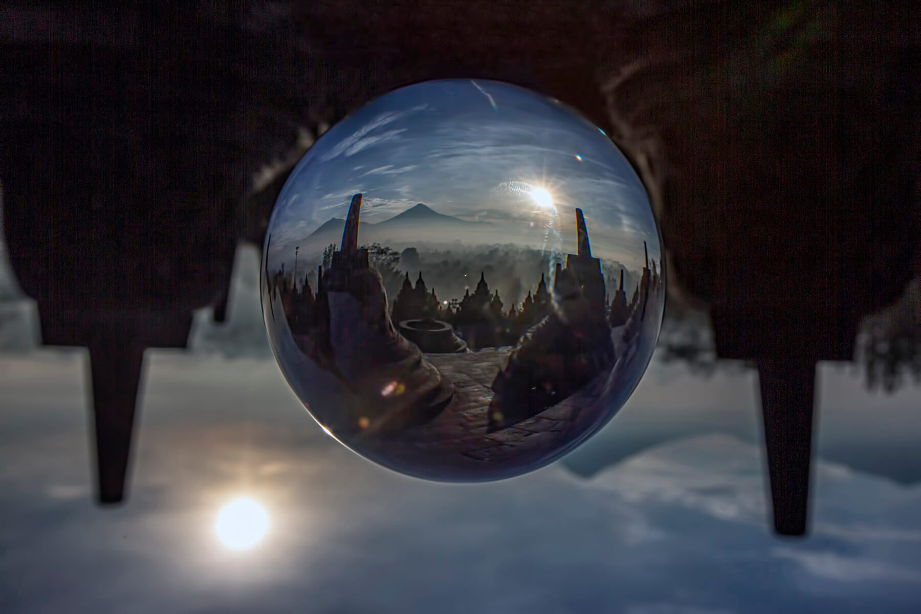 Reflection of Borobudur
