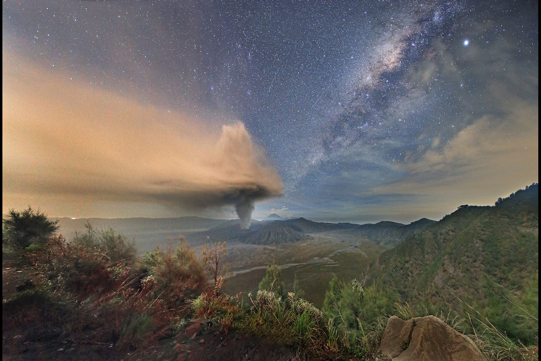 Bromo Eruption and Milkyway